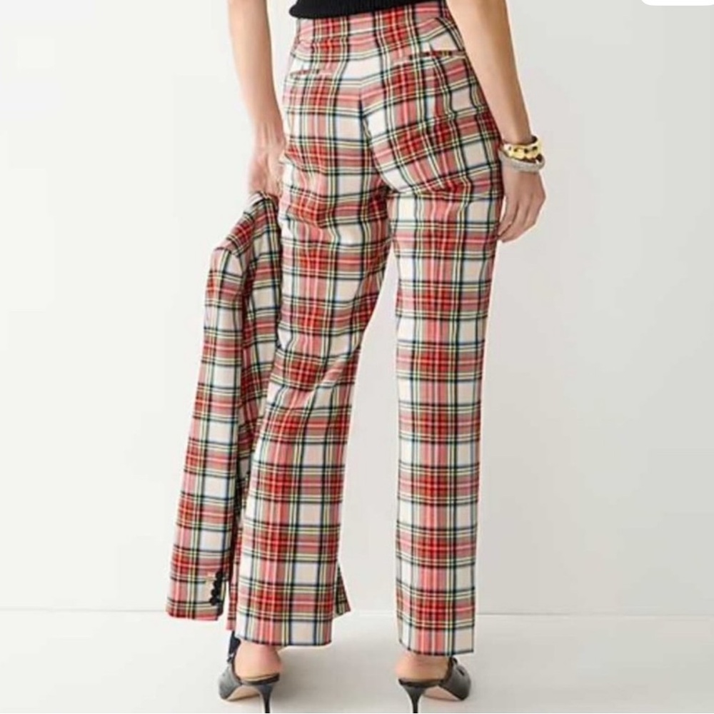 J. Crew Willa Stewart Tartan Plaid Wool Pants Size 6 NWT - Picture 3 of 10